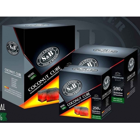 Уголь для кальяна S&B 72 кубика 25*25*25 мм0